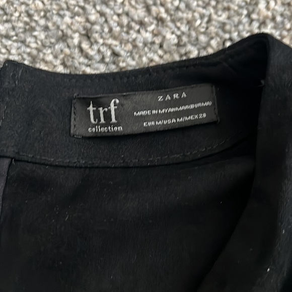 Zara TRF Suede Longsleeve Suede Dress w/ belt - Picture 4 of 4